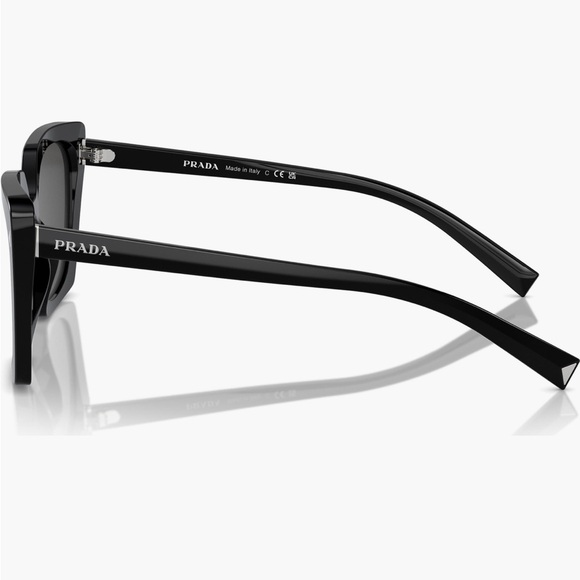 PRADA PR 23ZS 1AB5W1 Black Polar Grey Gradient Polarized 54mm Women's Sunglasses - Picture 4 of 8